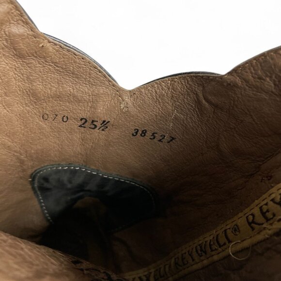 Reywelt Leather Crocodile or Alligator Western Square Toe Cowboy Boots Men's 7.5 - Picture 10 of 14